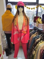 Garnitur damski Plus Size róż, pomarańcz Italy !!!