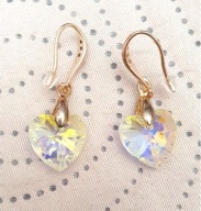 KOLCZYKI GEOMETRYCZNE ŁEZKI OCZKA BOHO oplotki DIAMENTY SERCE SERCA