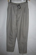NEW LOOK SPODNIE PEPITKA Z PASKIEM ROZM 10/,38