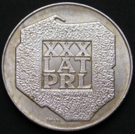 Polska 200 złotych 1974 - XXX lat PRL - mapa - srebro