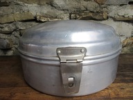 Stary aluminiowy chlebak design lata 50 /60_ VINTAGE