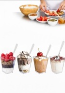 Pucharki Deserowe 150ml + Łyżeczki | Zestaw Finger Food na Imprezę