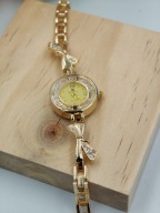 Kurren Zegarek damski biżuteryjny złoty – kokardki, cyrkonie KLASA i STYL