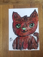 Rysunek Kot Gramy dla WOŚP