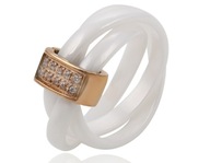 PIERSCIONEK BIALA CERAMIKA HIGH TECH TRICLOPINATE R.12