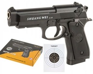 PISTOLET METALOWY Na Kulki Plastikowe C18 BERETTA 92 - 6 mm Kulki BB