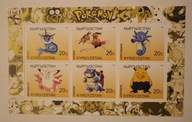 POKEMON - CIEKAWY BLOCZEK - 6 ZNACZKÓW - KIRGISTAN 2000 rok