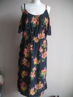 DEBENHAMS SUKIENKA w kwiaty odkryte ramiona 40/42