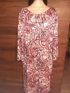 Sukienka Carla 46 48 dzianinowa żabot tunika prosta nowa