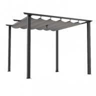 Pergola Tarasowa Metalowa 2,9x2,9 Szara Premium Altana Ogrodowa