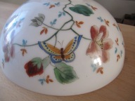 UNIKAT--Pieknie Malowany Klosz do Lampy Naftowej XIXw