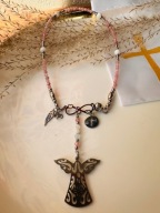 Pamiątka I Komunii Świętej - Różaniec w formie naszyjnika