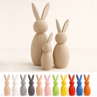 Zajączki wielkanocne figurki dekoracyjne ozdoba do domu zestaw 3 szt