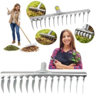 GRABIE DO TRAWY LIŚCI ZIEMI 14 ZĘBÓW METALOWE WERTYKULUJĄCE BEZ TRZONU