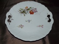 PRZEDWOJENNA PATERA Z USZAMI W KWIATY 24 cm