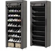 Pojemna szafka na buty 160 cm - nowoczesna, materiałowa, organizacja obuwia