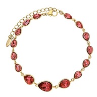 85876 Bransoletka stal chirurgiczna 316L pozł. 18k ROSE CRYSTAL Swarovski