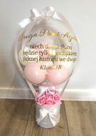 Flower Box z Balonami i mydlanymi różami PREZENT DLA PARY MŁODEJ ŚLUB