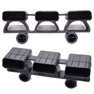 ZACZEP UCHWYT KIESZONKA POTRÓJNA DO LISTEW STELAŻA IKEA LEIRSUND CZARNY