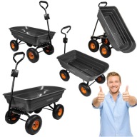 WÓZEK OGRODOWY TRANSPORTOWY PRZYCZEPKA TACZKA POJEMNA DUŻA DO 300KG 75L