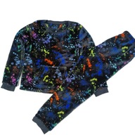 PIŻAMA CHŁOPIĘCA PLUSZ CIEPŁA ROZM.140/146__NUTMEG