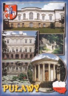 PUŁAWY - PAŁAC CZARTORYSKICH - GROTA - ŚWIĄTYNIA SYBILLI - MAPKA - HERB