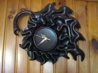 ZEGAR ŚCIENNY ZE SKÓRY (NA BATERIĘ) KUPIONY W 1991 ROKU W CHICAGO