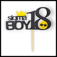 Topper na tort SIGMA BOY na 18 urodziny. JEDYNY TAKI ! Efekt WOW!
