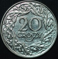 20 groszy 1923 - Typ I - Le Locle - NAJRZADSZE