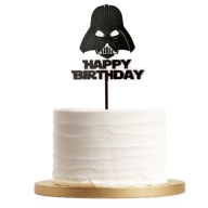 Ozdoba Topper na Tort Happy Birthday z motywem Star Wars Dekoracja Vader