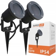 2 x REFLEKTOR WBIJANY OGRODOWY SZPIKULEC LAMPA LED GU10 Z PRZEWODEM 1M