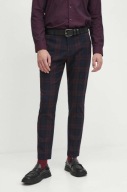 Medicine męskie spodnie w kratę tartan szkocka krata Slim Fit L