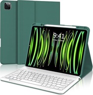 Etui z klawiaturą iPad Air 13" (2024) francuski AZERTY, ciemnozielone