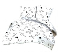 Pościel kora lux 160x220 + 2x50x60 guzik K 200 baranki białe