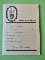 LEGITYMACJA CZŁONKOWSKA RAD ARBEITS DANK 1936