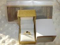 NOWY PIERŚCIONEK CZARNY DIAMENT ZŁOTO pr. 585 + GRATIS!!!