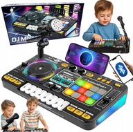 KEYBOARD PIANINO DLA DZIECI MIKROFON DJ-SKI PREZENT KONSOLA MIKSER DJ LED