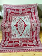 Narzuta * obrus *obustronny wzór* frędzle