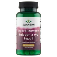 Hydrolizowany kolagen z ryb typu I Swanson 400 mg 60 kapsułek