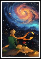 A2 PLAKAT MAŁY KSIĄŻĘ A. DE SAINT-EXUPERY MAŁY KSIĄŻĘ RÓŻA NOC PLANETA