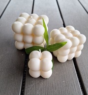 Świeca sojowa bąbelki bubble,dekoracyjny zestaw - 3 sztuki różnej wielkości