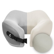 PODUSZKA PODRÓŻNA MEMORY ROGAL NA SZYJĘ ZAGŁÓWEK DO SAMOCHODU SZARA