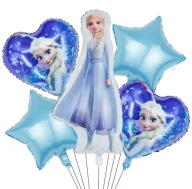 Balony ELZA 5szt. DUŻY, Gwiazdki, Kraina Lodu, Frozen