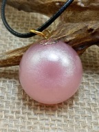 NASZYJNIK z żywicy perłowy kolory oczko