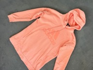 adidas piękna bluza z logo dłuższa brzoskwiniowa S 36 oversize