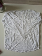 Cotton Candy biała koszulka damska luźna długi rękaw r L