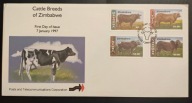 !! ZWIERZĘTA - ZIMBABWE 1997 - KOPERTA FDC - STAN BDB !!