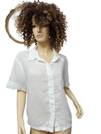 HEXELINE krótka koszula lniana bluzka 42 + gratis