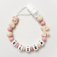 Silikonowa zawieszka do smoczka z imieniem dziecka