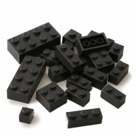 Mix woreczek czarnych klocków 250G